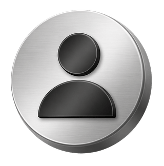 Decorative 3D silver user avatar icon on the FAQ page